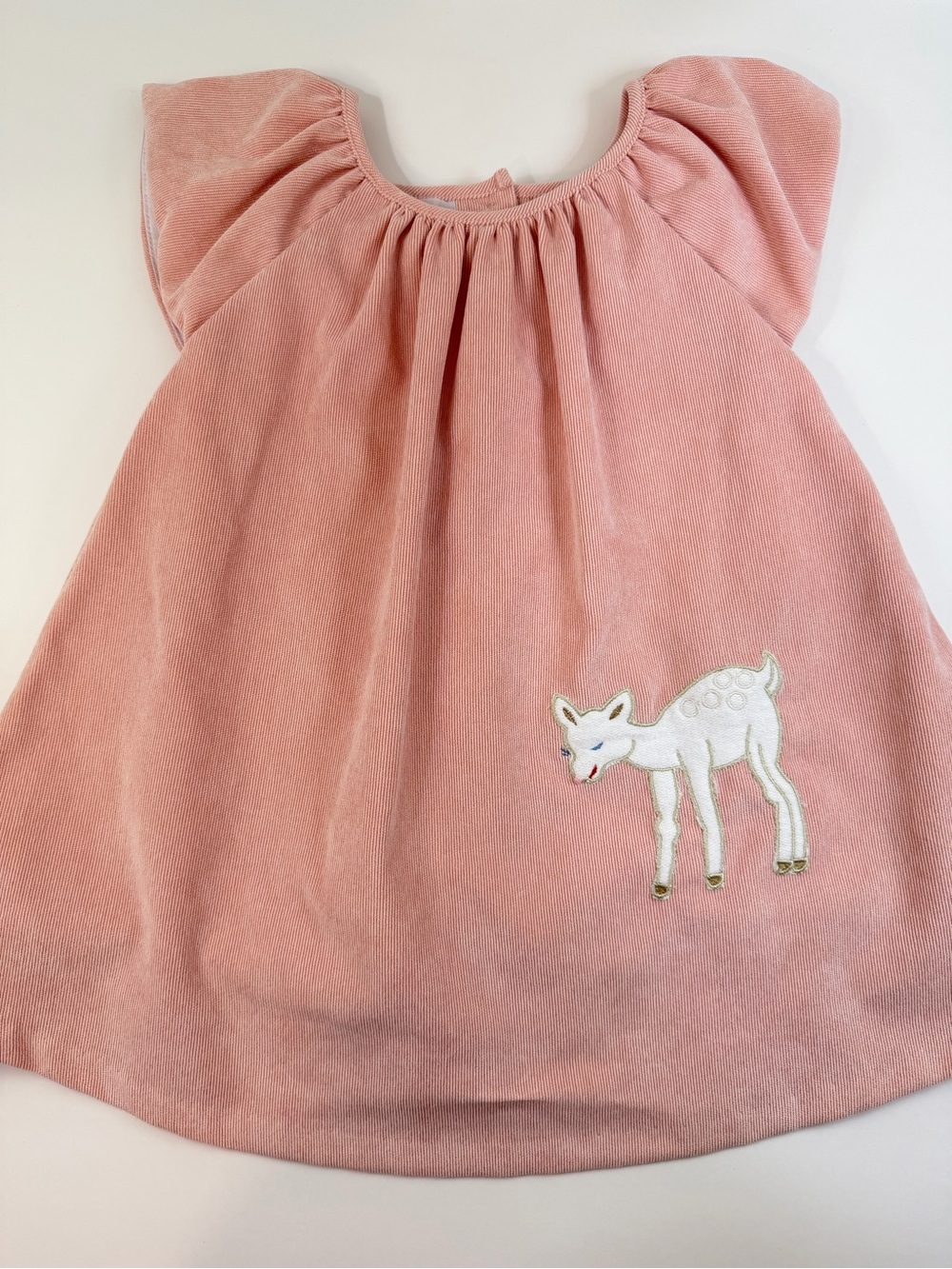Dondolo Blush Cord Deer Dress 2T